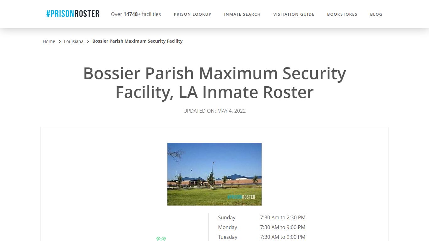 Bossier Max Inmate Search